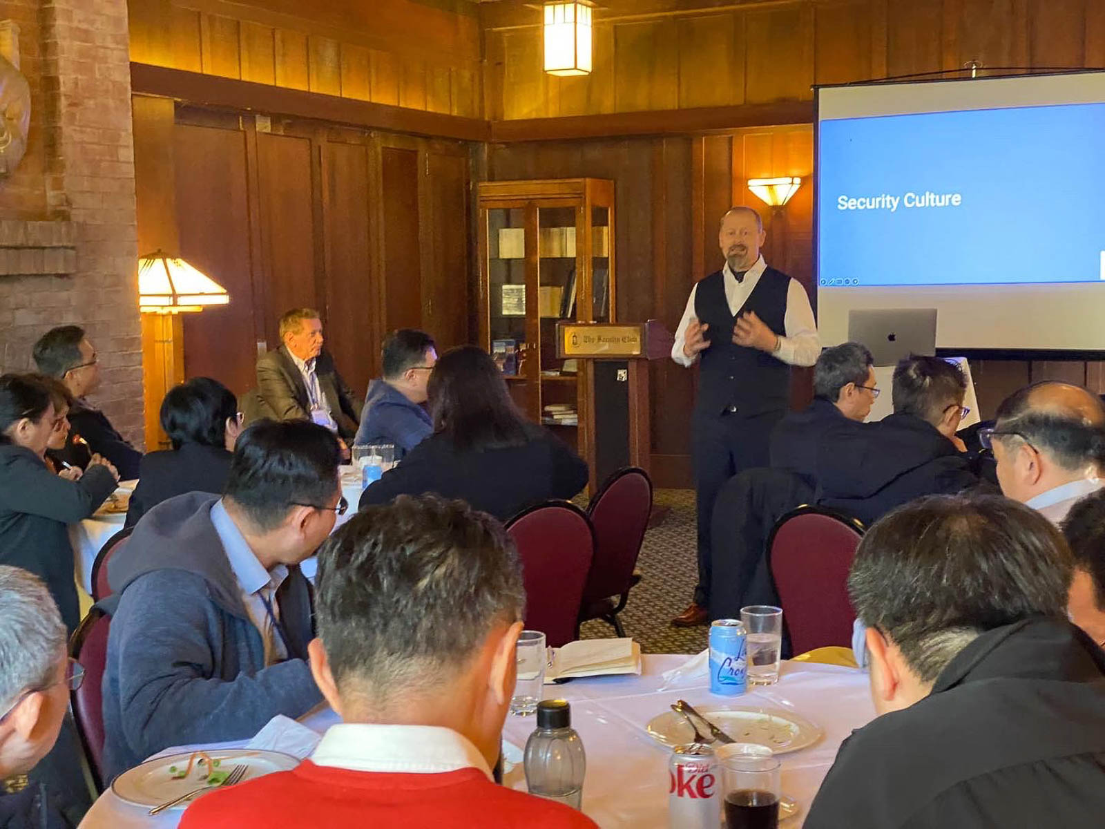 Kai presenting on Security Culture