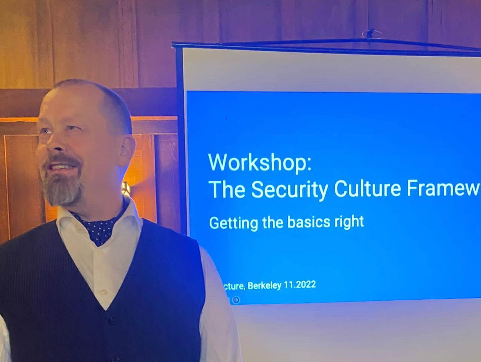 Kai at Security Culture Framework workshop